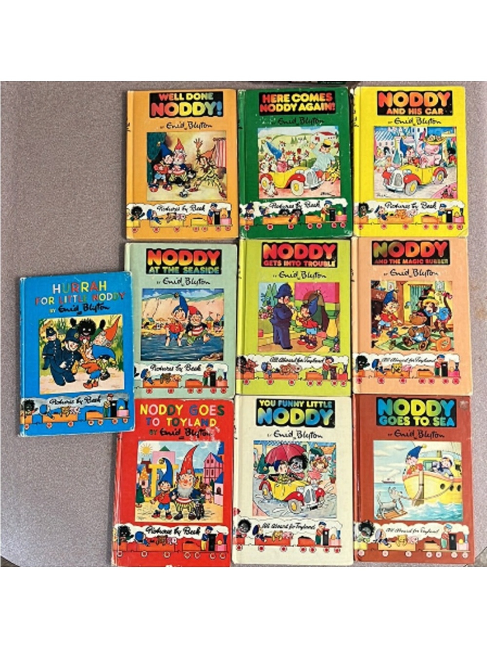 Vintage Noddy Books 1-5, 7-10, 18